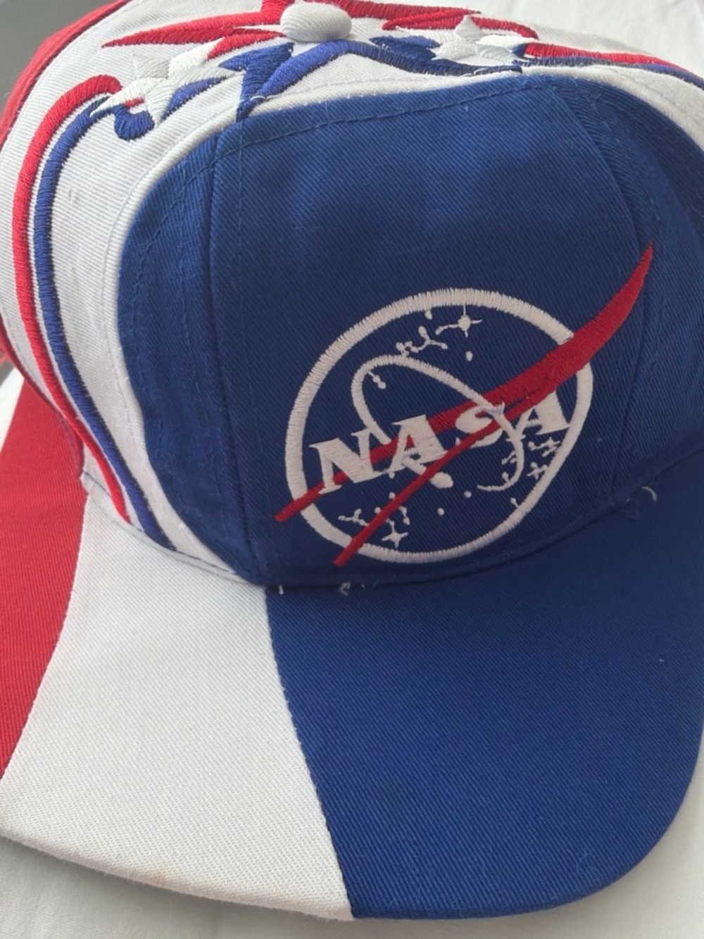 NASA Men’s Tricolor Baseball Cap - Blue/White/Red